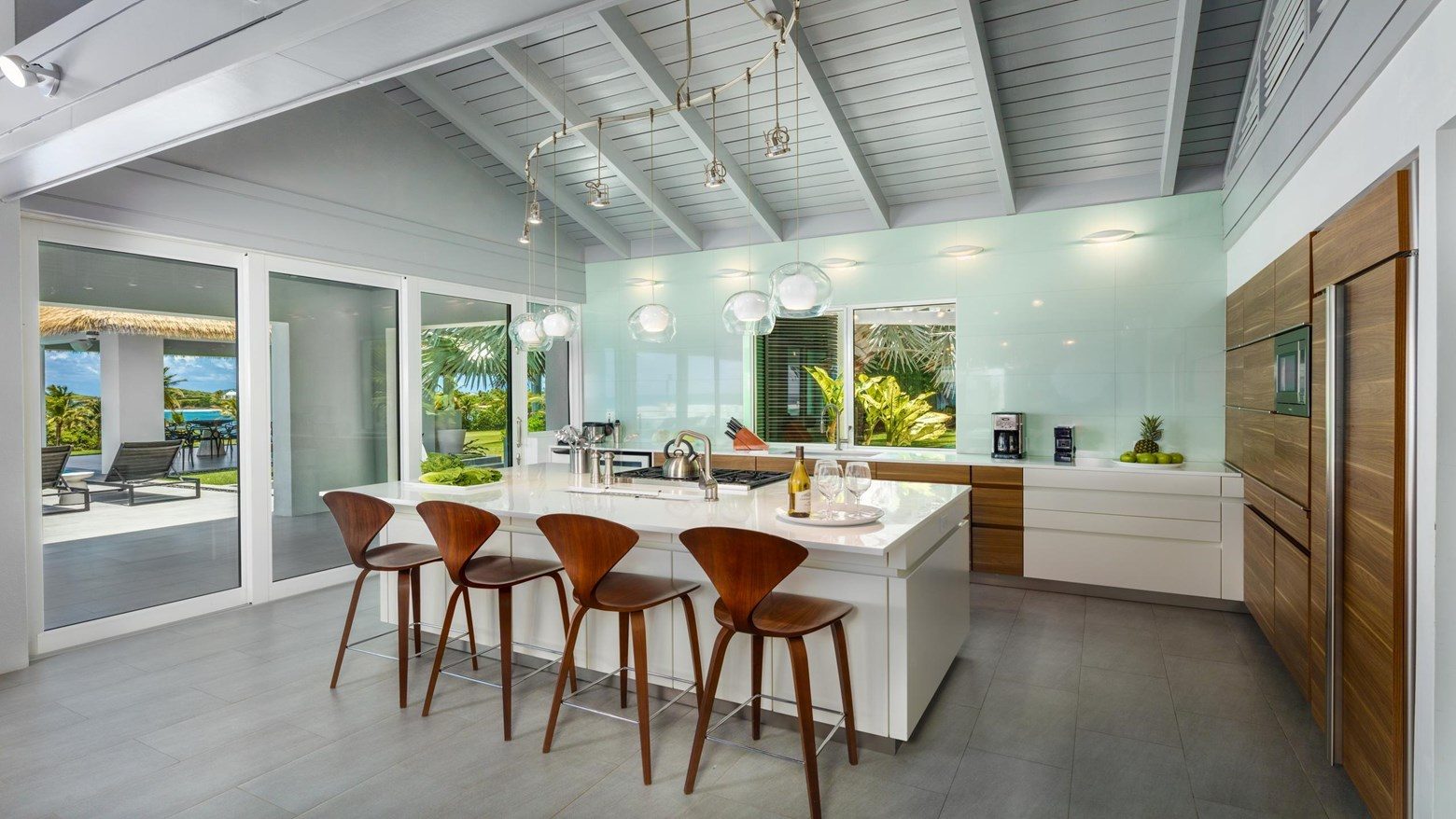 Gourmet kitchen with island seating
